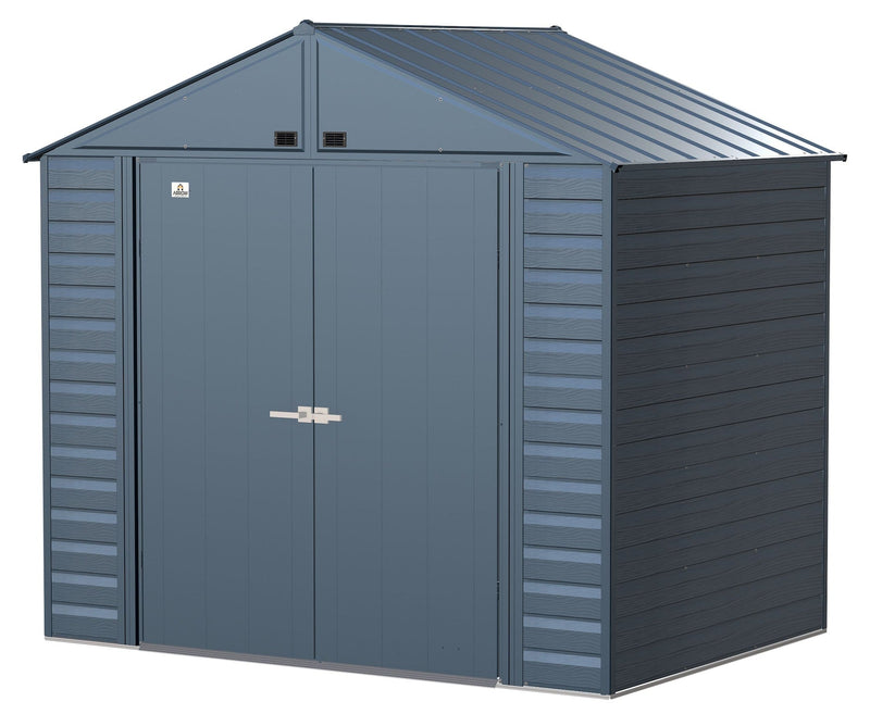 Select Galvanized Steel Storage Shed, Blue Grey, 8-ft x 6-ft J8999