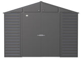 Arrow Select Galvanized Steel Storage Shed, Charcoal, 10-ft x 12-ft