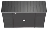 Arrow Select Galvanized Steel Storage Shed, Charcoal, 10-ft x 4-ft