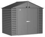 Arrow Select Galvanized Steel Storage Shed, Charcoal, 8-ft x 6-ft