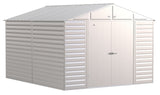 Arrow Select Galvanized Steel Storage Shed, Flute Grey, 10-ft x 12-ft