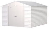 Arrow Select Galvanized Steel Storage Shed, Flute Grey, 10-ft x 12-ft