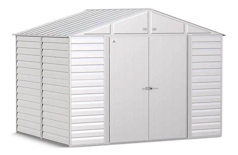 Select Galvanized Steel Storage Shed, Flute Grey, 10-ft x 8-ft T3175