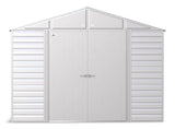Arrow Select Galvanized Steel Storage Shed, Flute Grey, 10-ft x 8-ft