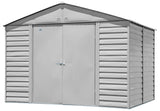 Arrow Select Galvanized Steel Storage Shed, Flute Grey, 10-ft x 8-ft