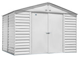 Arrow Select Galvanized Steel Storage Shed, Flute Grey, 10-ft x 8-ft