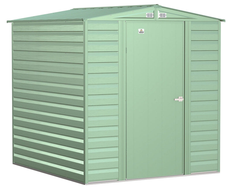 Select Galvanized Steel Storage Shed, Sage Green, 6-ft x 7-ft M7589