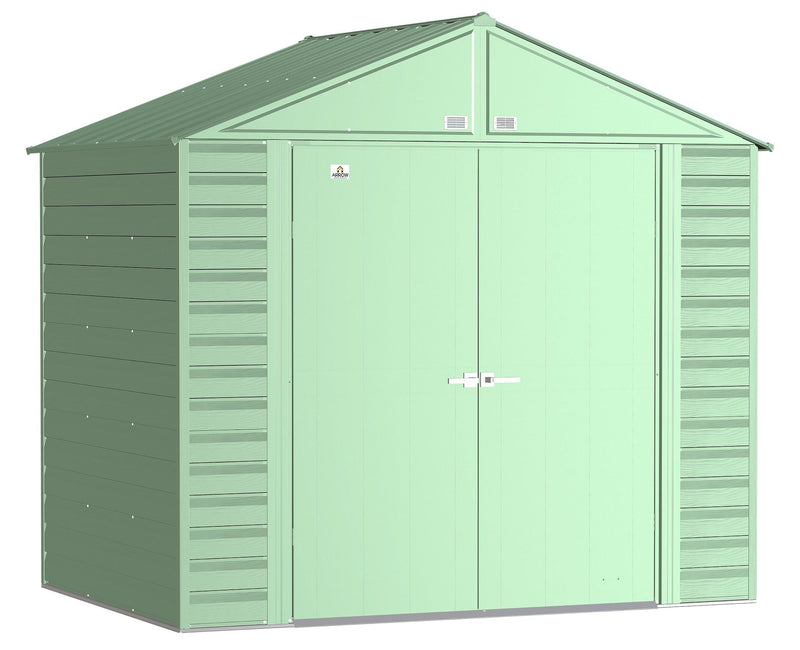 Select Galvanized Steel Storage Shed, Sage Green, 8-ft x 6-ft O5849