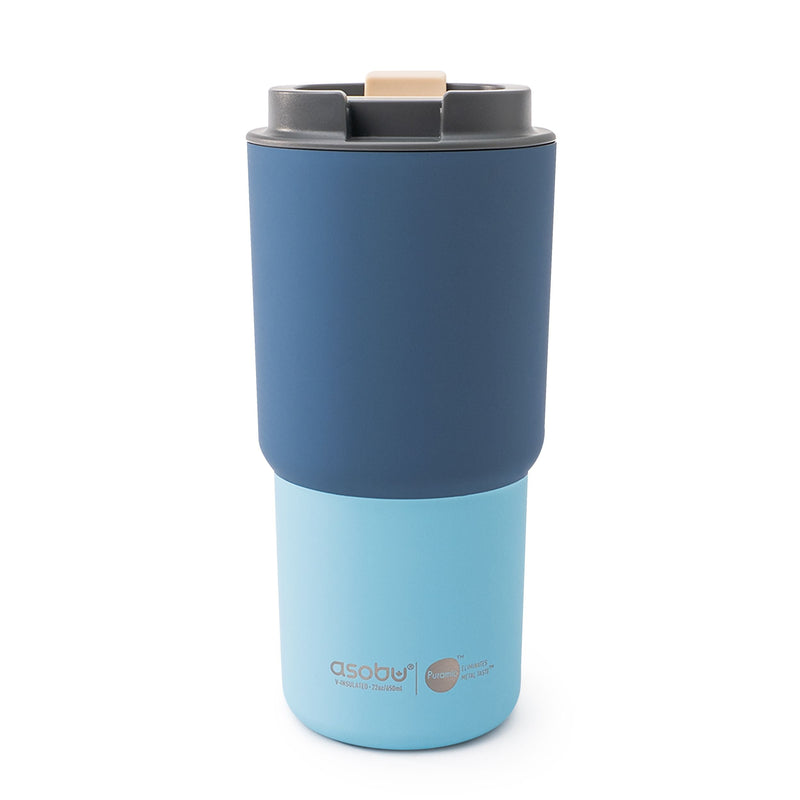 Pick-me-up Ceramic Travel Mug, 22-oz, Pastel Blue R7428