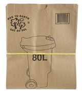 2-Ply Compostable and Biodegradable Paper Bin Liner, 10-pk, 80-L