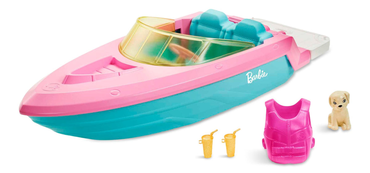 3-Seater Floating Boat with Puppy & Accessories, Ages 3+