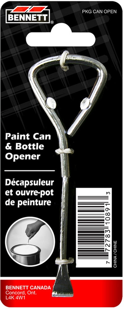 Metal Paint Can & Bottle Opener, Silver S1523