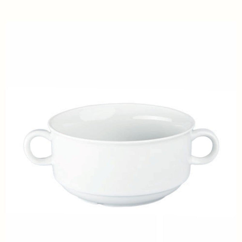 Porcelain Creme Soup Bowl with Handle, White, 355-mL C4590