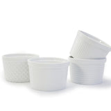 Bia Textured Ramekin Set, 12-oz, White, 4-pc
