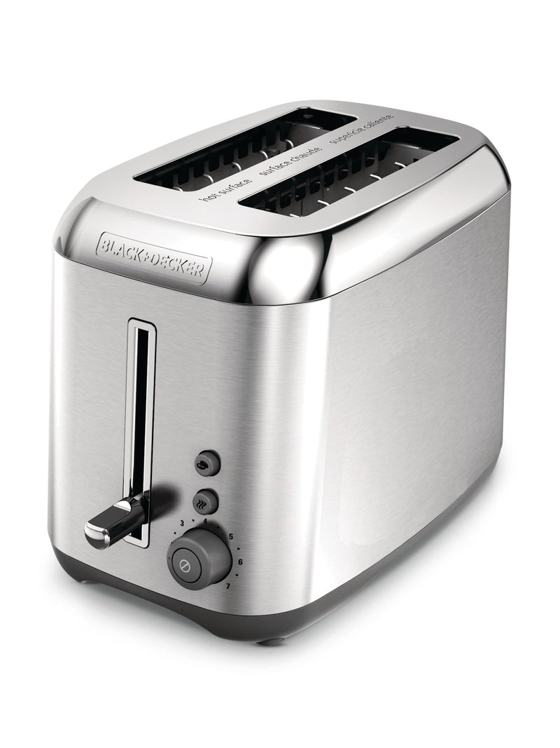 Kitchen Tools Extra Wide Slots Toaster with 7 Settings, Stainless Steel, 2-Slices B3355