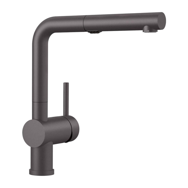 Linus Low Arc Pull-Out Dual-Spray Kitchen Faucet, Cinder N3605