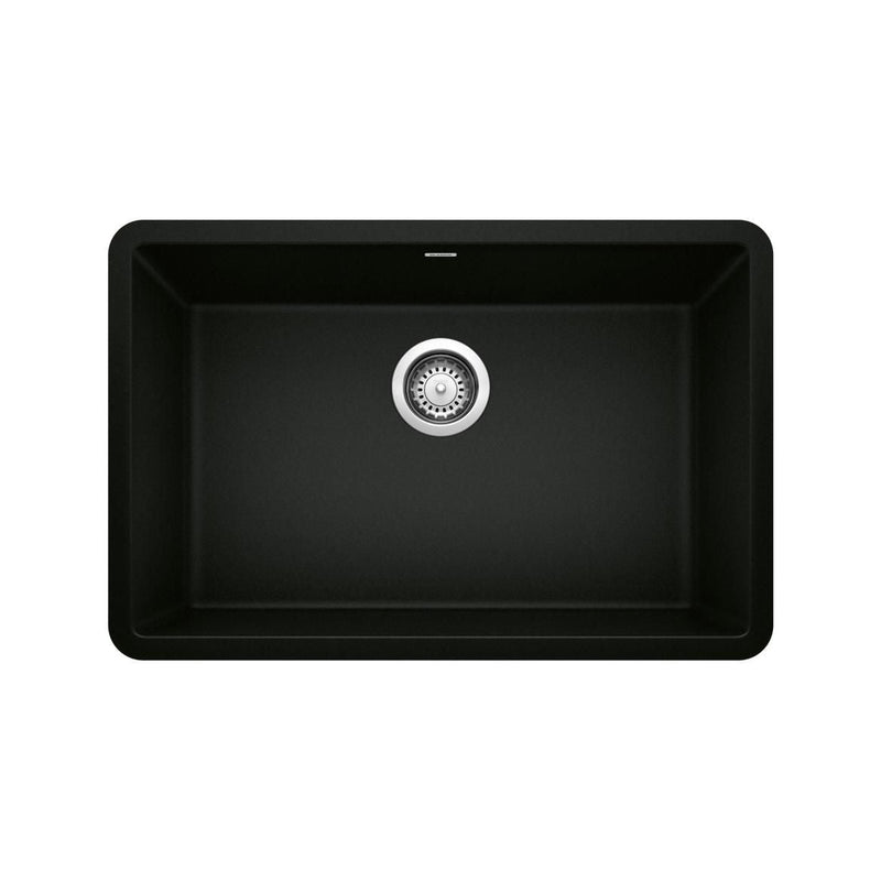 Precis 27-in Single Bowl Undermount Kitchen Sink, Coal Black Q3006