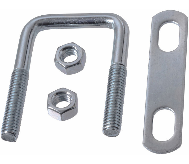 Square U Bolt, Carbon Steel, Zinc-Plated, 3 x 2-in A4531