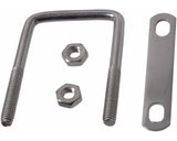 Square U Bolt, Stainless Steel, For All Weather, 3 x 2-in