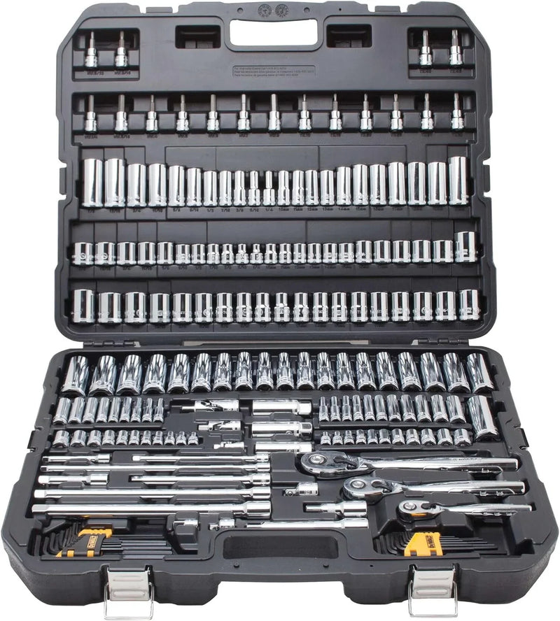 Mechanics Tool Set, SAE and Metric, 1/2, 1/4, 3/8 Drive Sizes, 192-Piece O7520