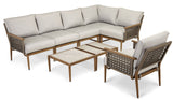 CANVAS Baffin All-Weather Wicker Outdoor/Patio Conversation Set with Custom Fit Cover