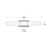 CANVAS Byrne LED Vanity Light Fixture, Polished Nickel