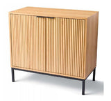 Canvas Byward Scallop Accent Cabinet Oak