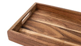 CANVAS Rectangular Wood Serving Tray with Round Handles, 18-in