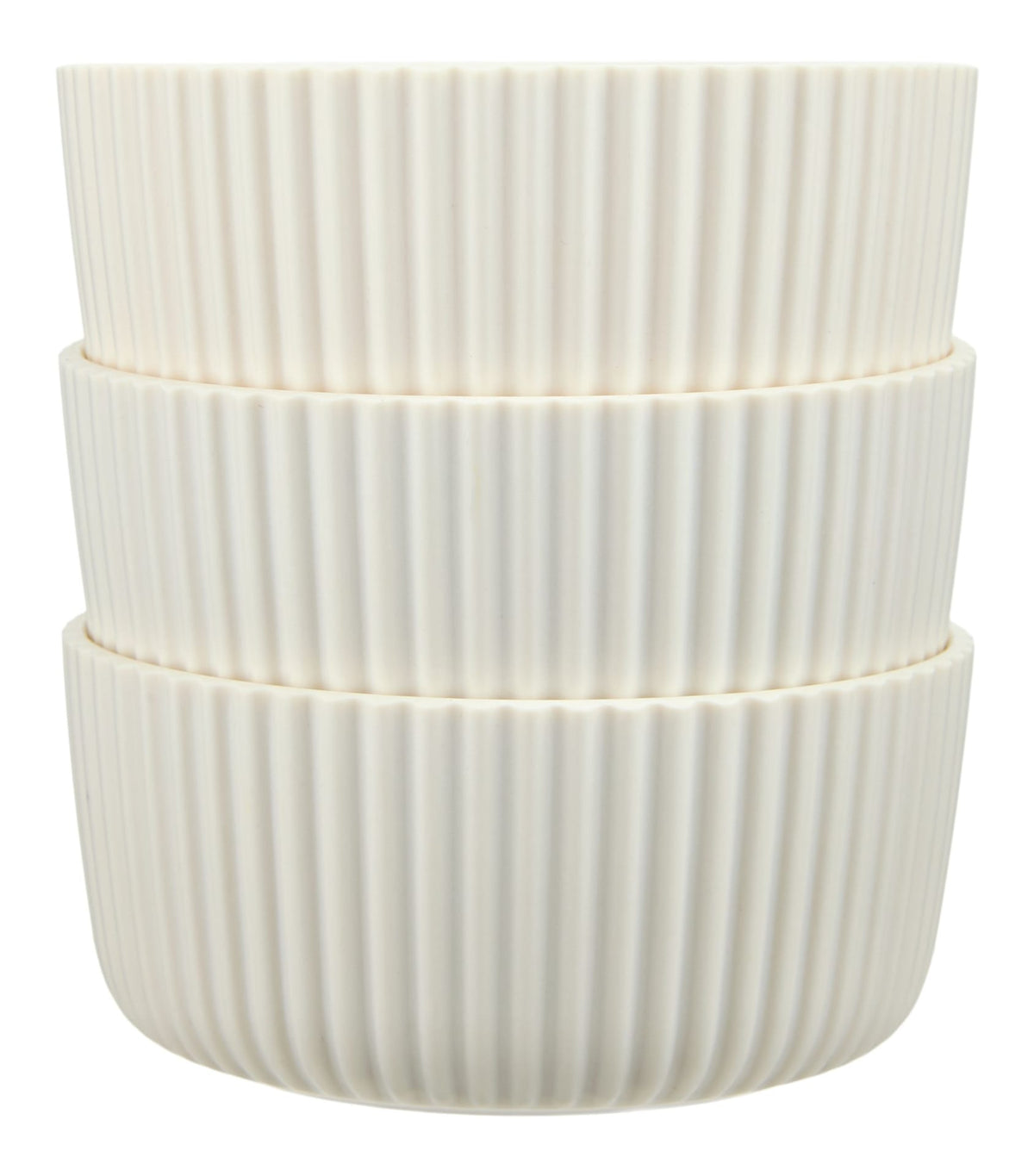 CANVAS Small Ribbed Bowls for Outdoor Dining, 3-pk