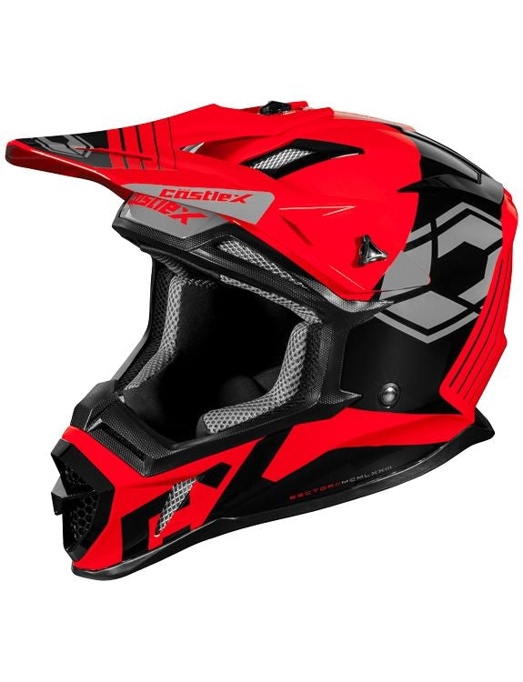 X CX200 Sector MX Helmet, Red V1118