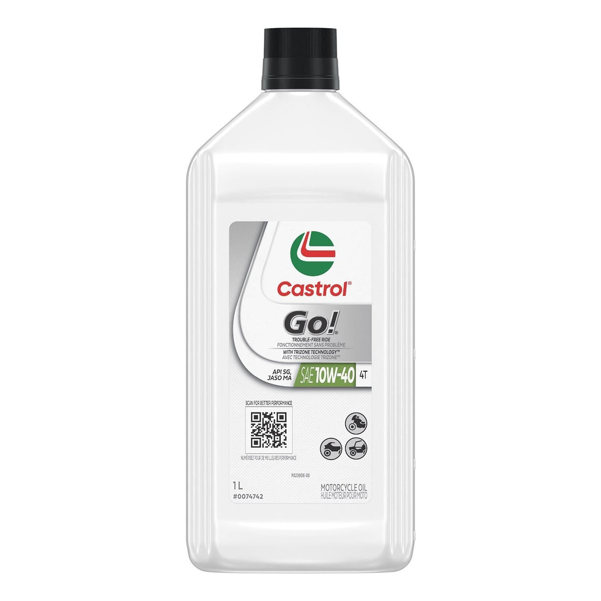 Go! 4-Stroke 4T Motorcycle Oil 10W40, 946-mL