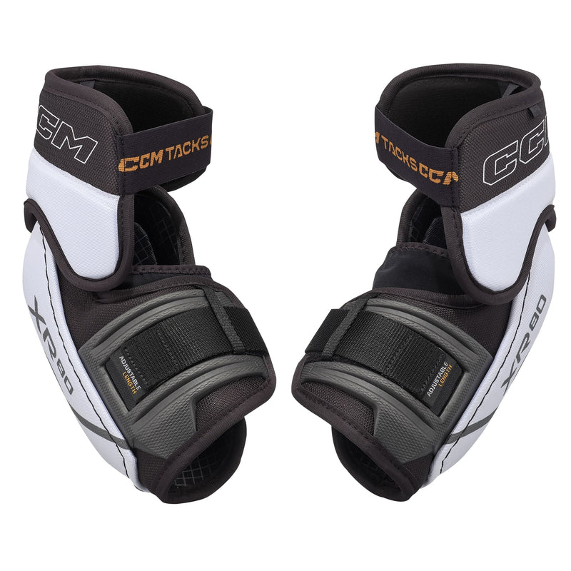 Tacks XR80 Hockey Elbow Pads, Junior, Black/White/Grey, Assorted Sizes R8845