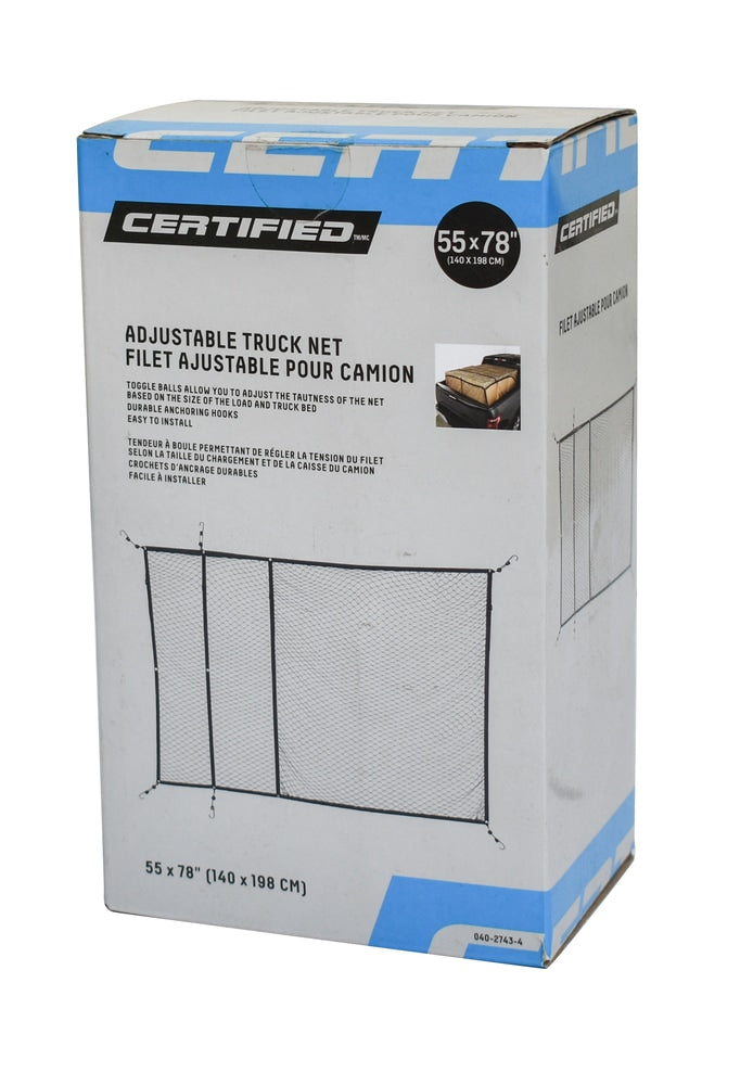 Certified Adjustable Truck Cargo Net, 55-in x 78-in