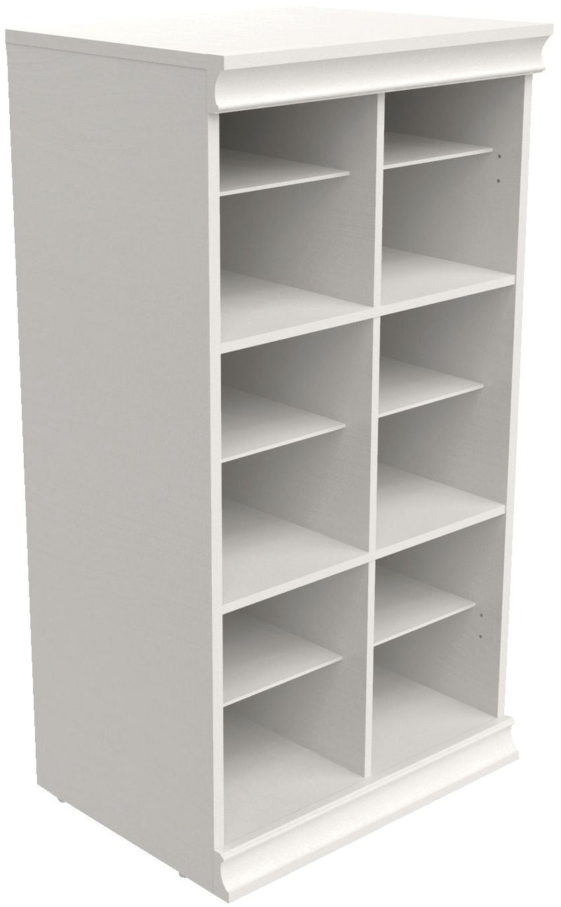Modular Adjustable Divided Storage Shelves/Unit, White H5572