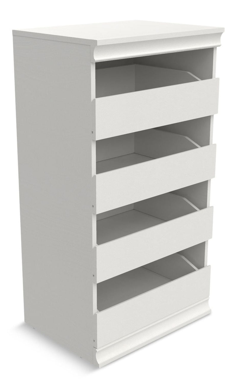Modular Stackable 4-Drawer Storage Unit, White U9323
