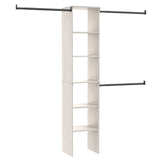 Suite Symphony Laminate Wood Tower Starter Kit with Rods, White Timber, 16-in