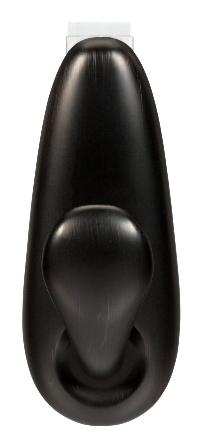 Large Decorative Metallic Hook with Adhesive Strips, Oil Rubbed Bronze, 5-lbs, 1 Strip per Pack B2794