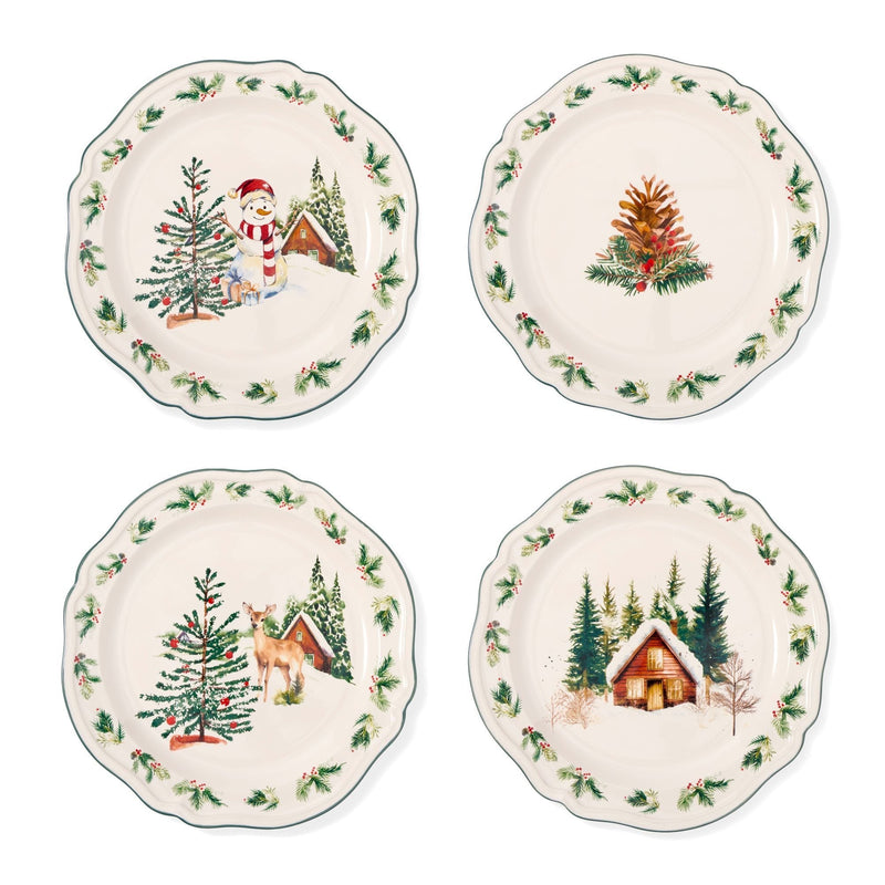 15-cm Winter Berry Appetizer Plates, 4-pk Y747