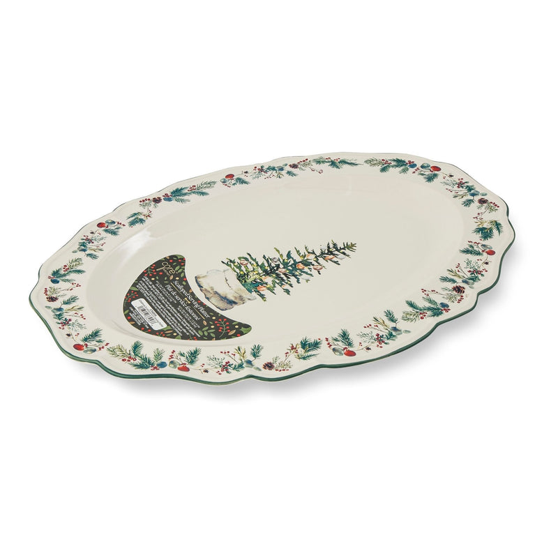 29-cm Dishwasher Safe Winter Berry Serving Platter Y828