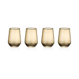 Harvest-Coloured Stemless Wine Glass Set, 4-pk