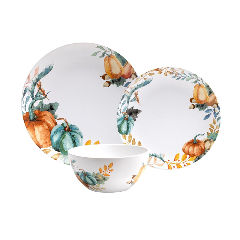 Lightweight Stoneware Harvest Dinnerware Set, Serves 4, 12-pc T3661