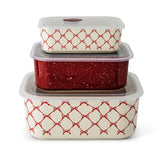 Red Stackable Rectangular Baking Dishes, 6-pc