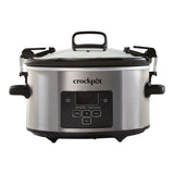 Digital Programmable Slow Cooker with Locking Lid, Feeds 4 People & More, Stainless Steel, 4-qt