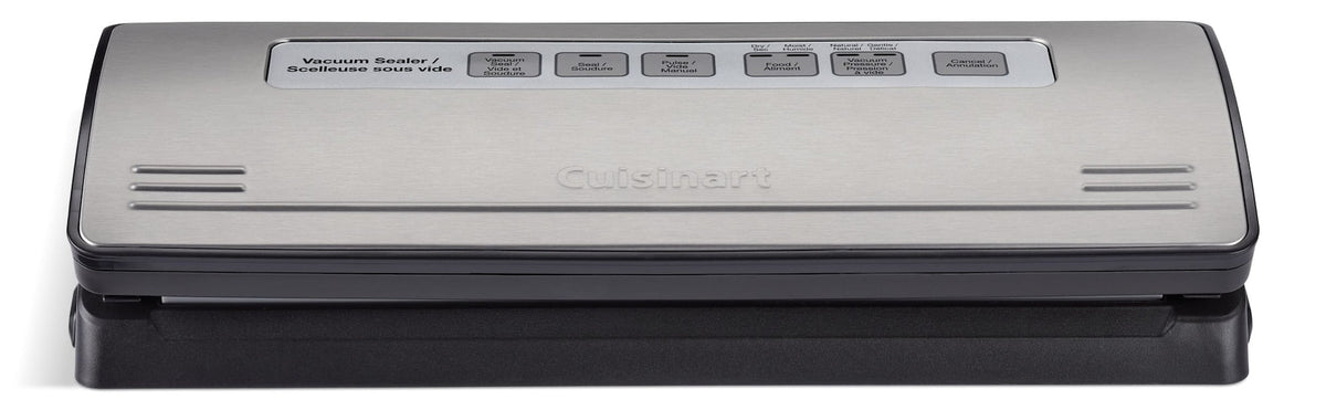 One-Touch Vacuum Sealer, Stainless Steel, Black