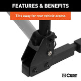 18030 2-Bike To 4-Bike Two Arm Hitch Mount Bike Rack, Fits 1-1/4, 2-in Receiver, Black