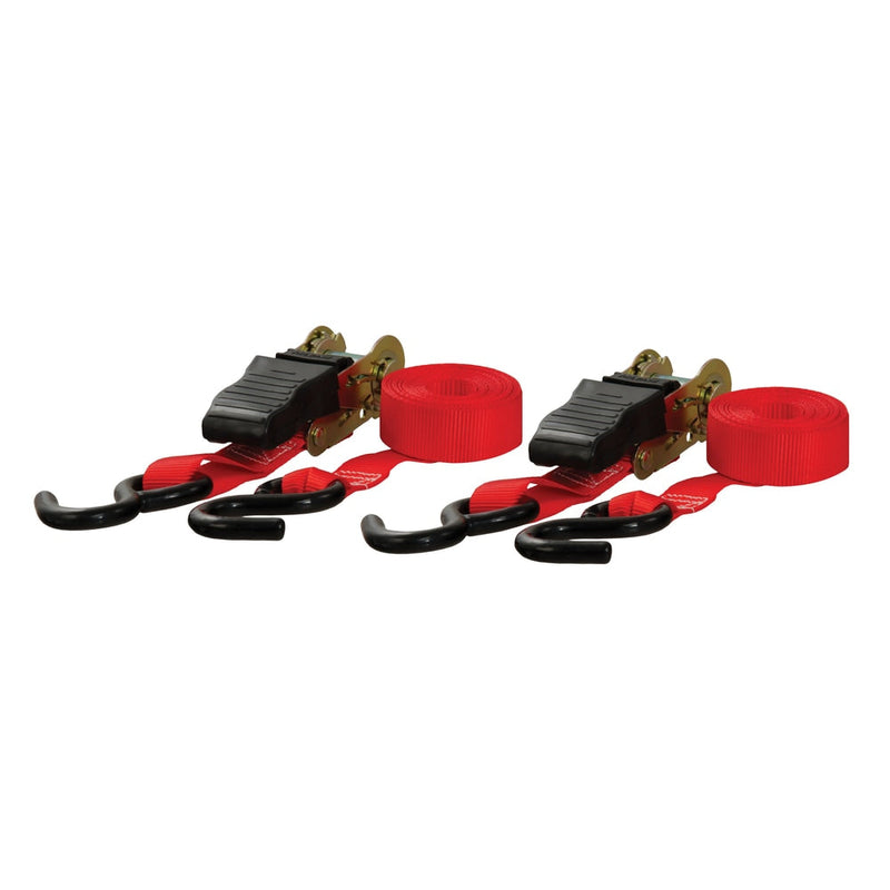 83001 10-ft Red Cargo Straps with S-Hooks (500-lb, 2-pk) M3443