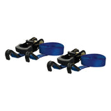 83020 Cargo Straps with J-Hooks, Blue, 733-lb, 16-ft, 2-pk