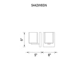 Cristini 1-Light Nickel Bathroom Sconce