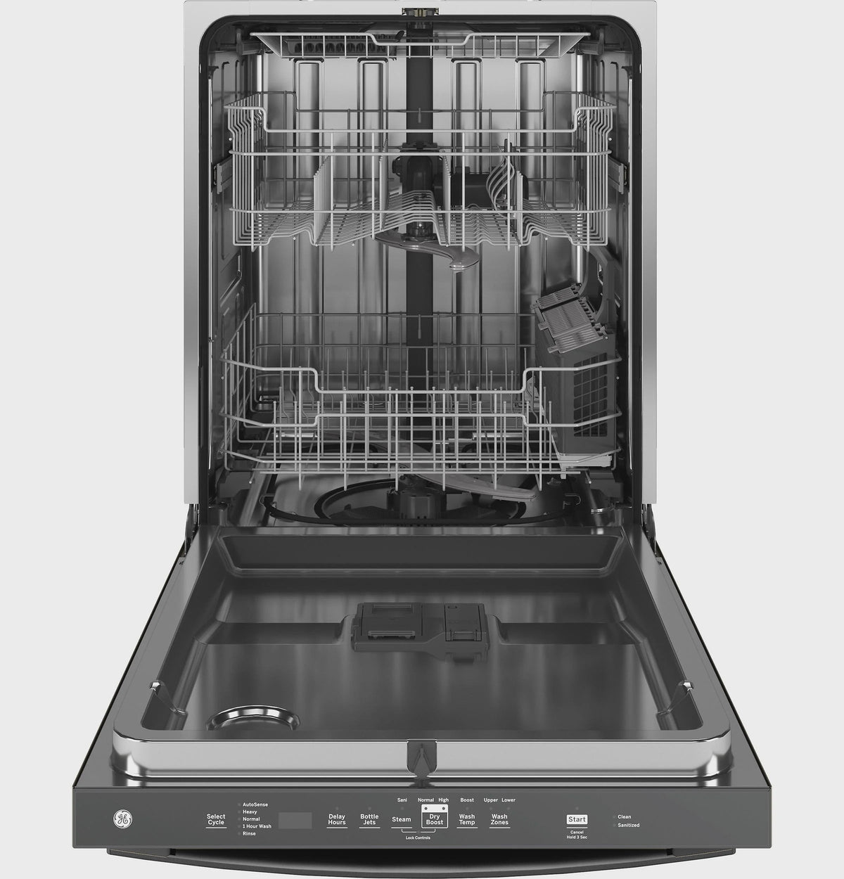 GE Top Control with Stainless Steel Interior Dishwasher with Sanitize Cycle GDT670SFVDS