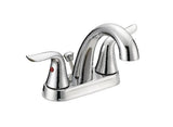 Plymouth Double Handle 4-in Centreset Bathroom Sink Faucet with Pop-Up Drain, Chrome